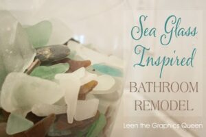 seaglass inspired coastal bathroom remodel - sand dollar lane