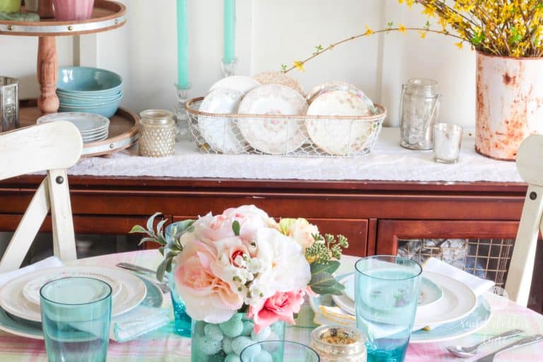 Spring Dining Room Tablescape