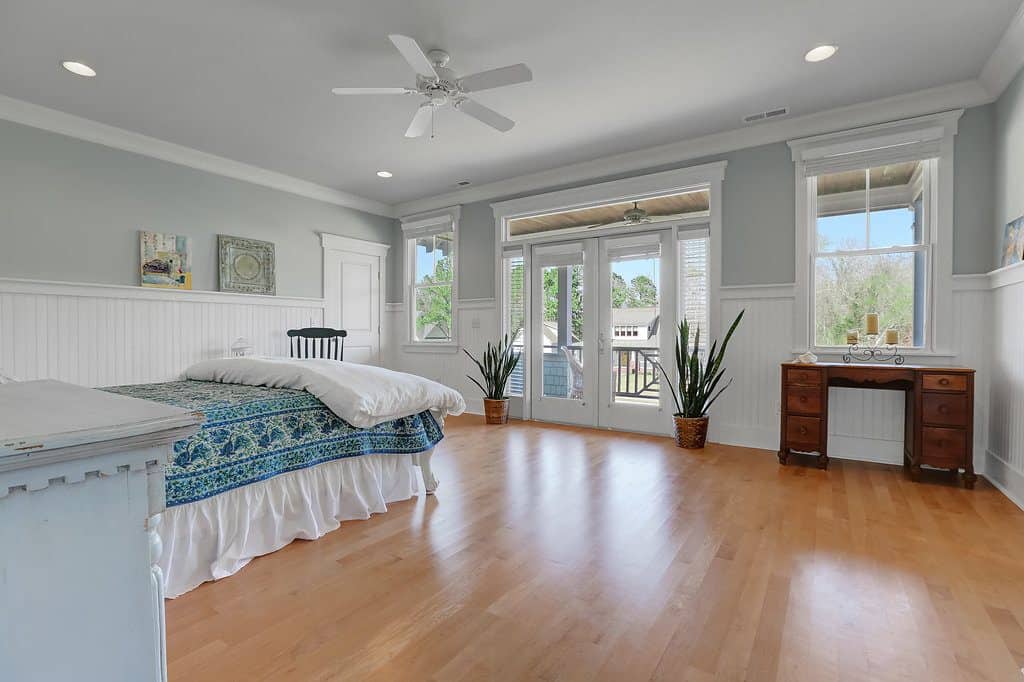 Southern Style Coastal Home master bedroom