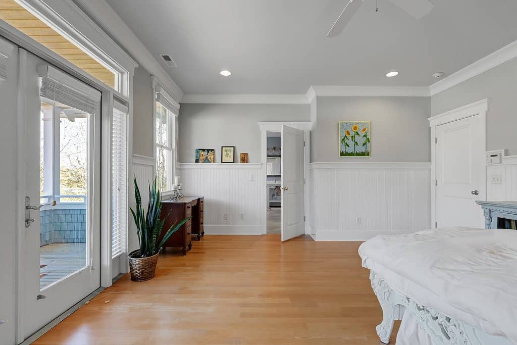 Southern Style Coastal Home master bedroom