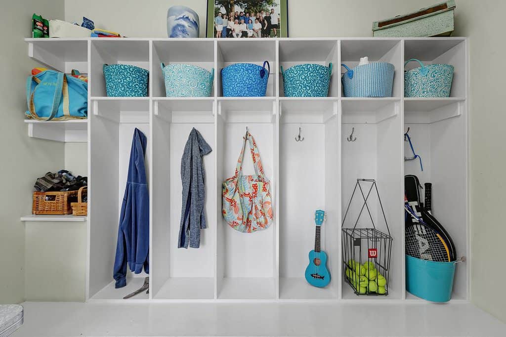 Southern Style Coastal Home mudroom