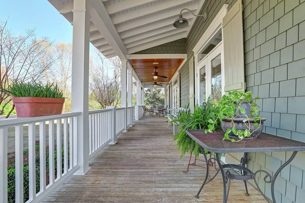 Southern Style Coastal Home wide front porch