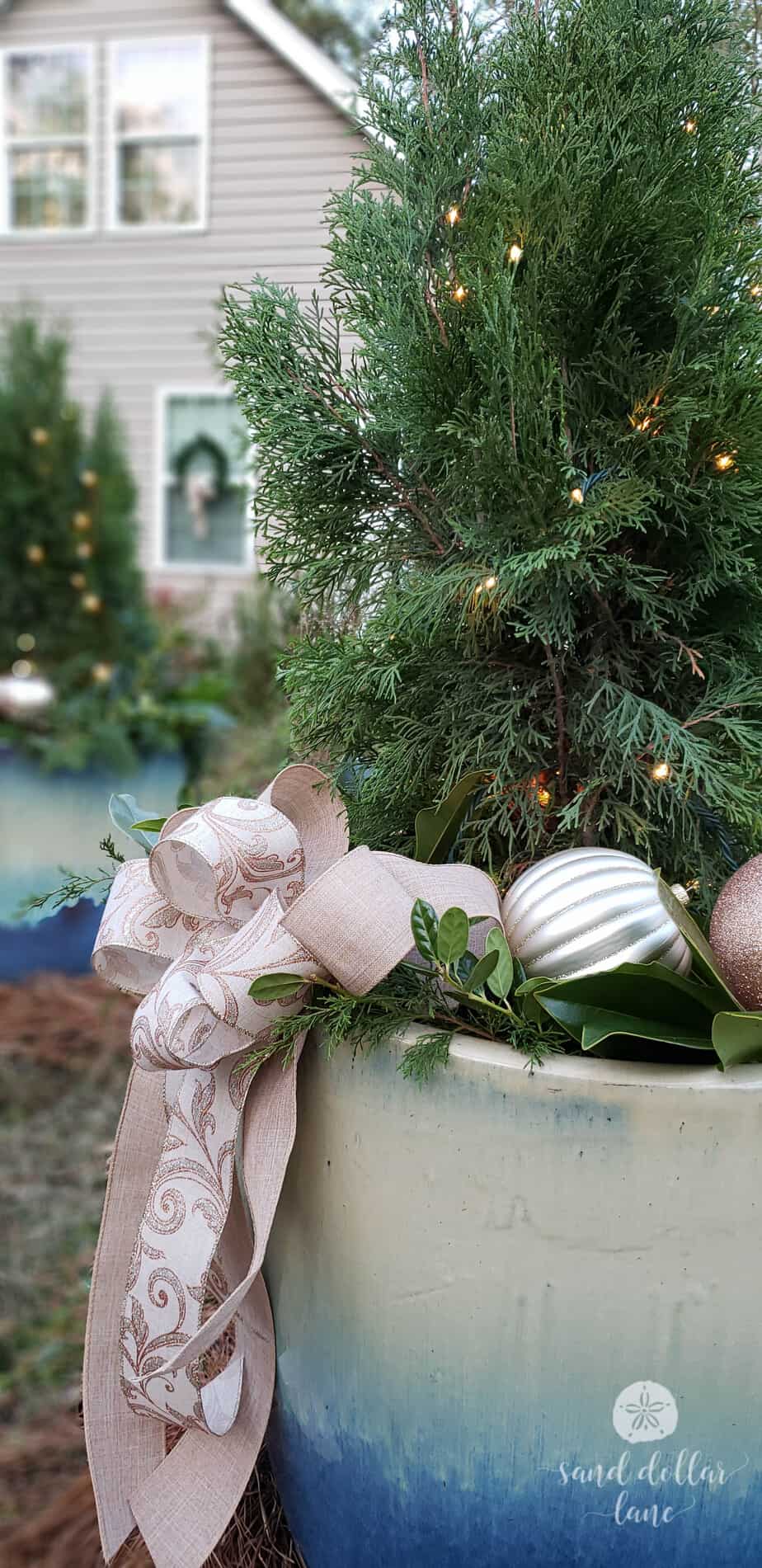 Outdoor Christmas Planter