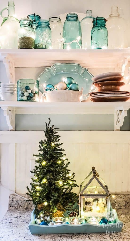 Christmas decorating in the kitchen