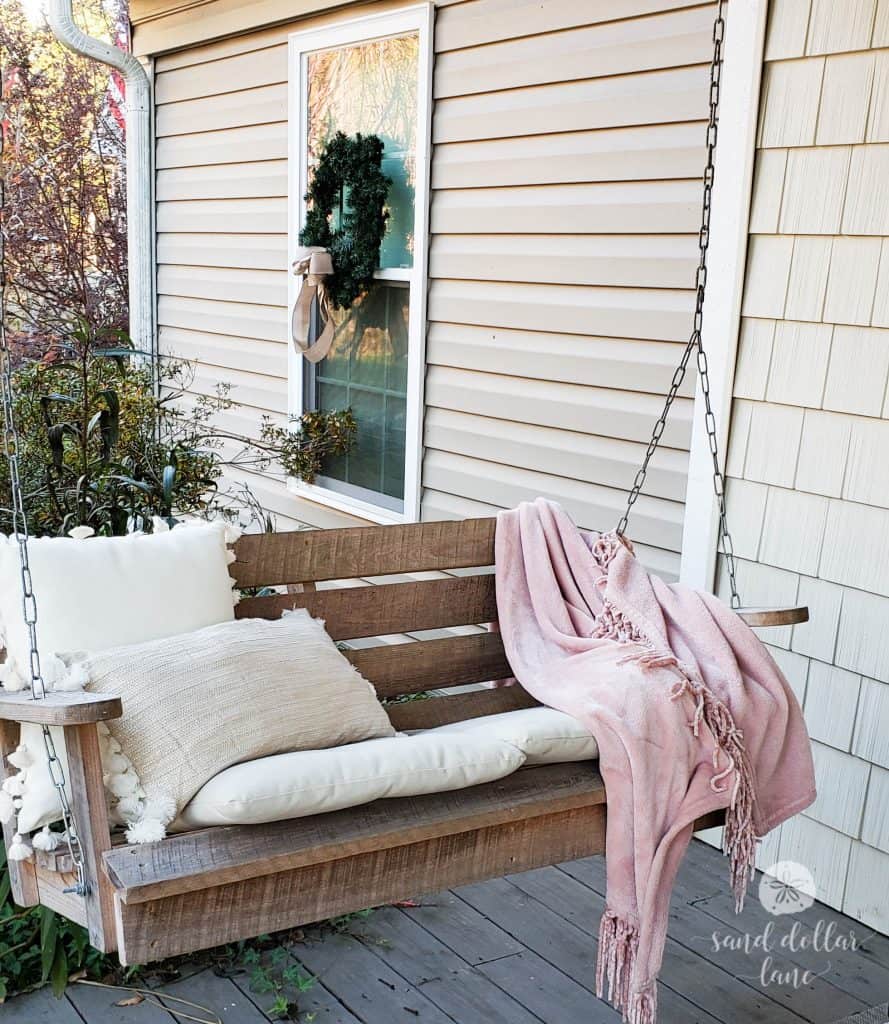 rose gold Christmas porch