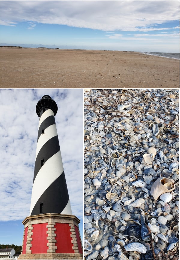 winter vacation in Ocracoke Hatteras Day Trip #capehatteras #lighthouse #obxvacation #coastalexploring