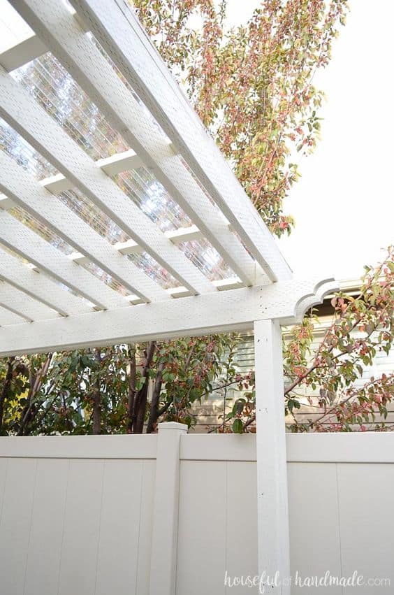 white pergola