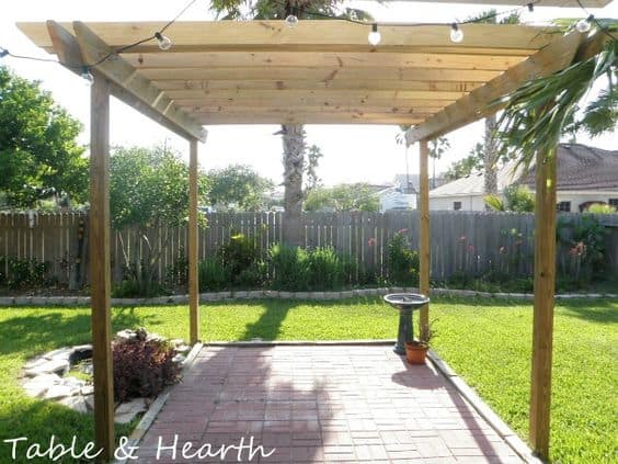 back yard pergola