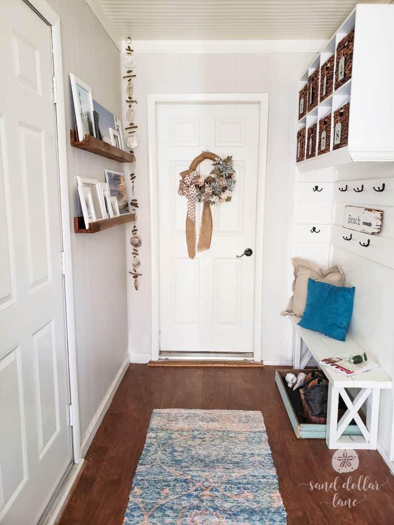 Cute coastal mudroom refresh 