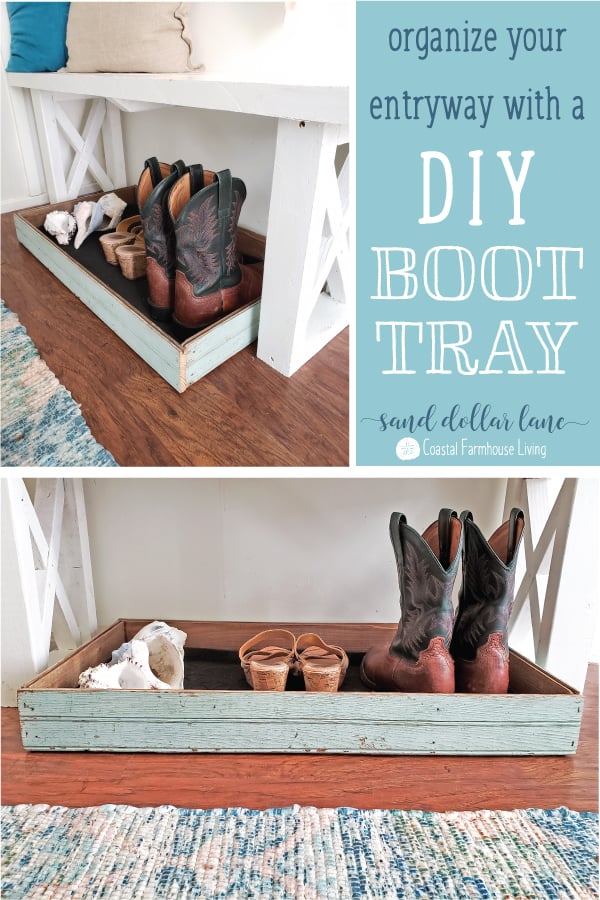 Rustic Wooden Boot Tray