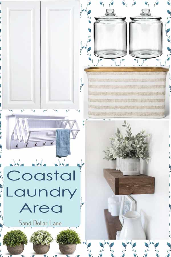 coastal farmhouse laundry closet