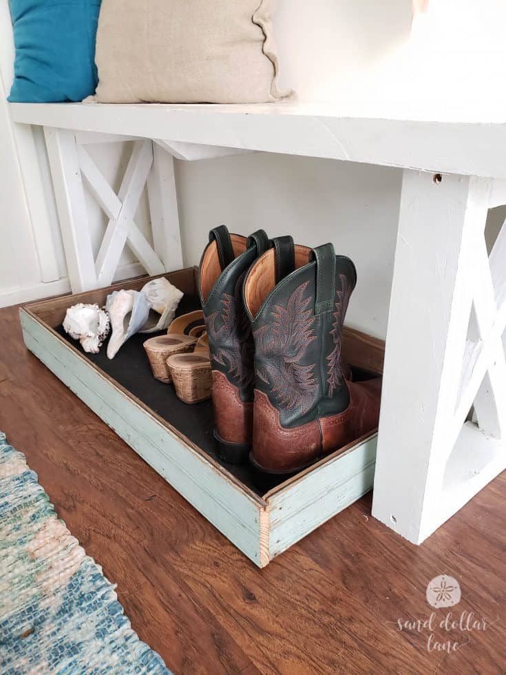 Rustic Wooden Boot Tray