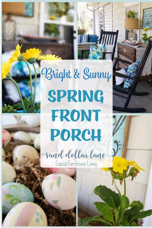 pretty porch decorated for spring