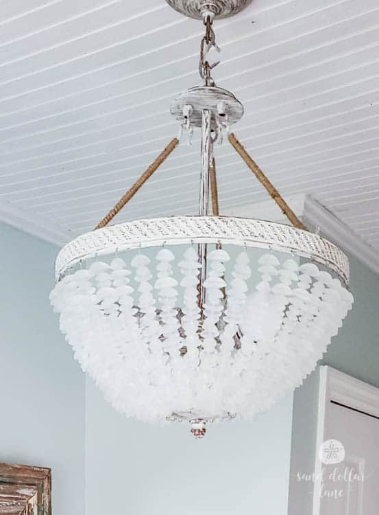 sea glass chandelier