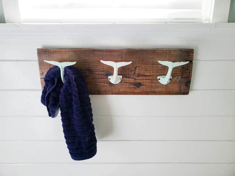 whale tail bathroom hooks