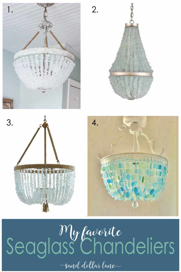 seaglass chandeliers