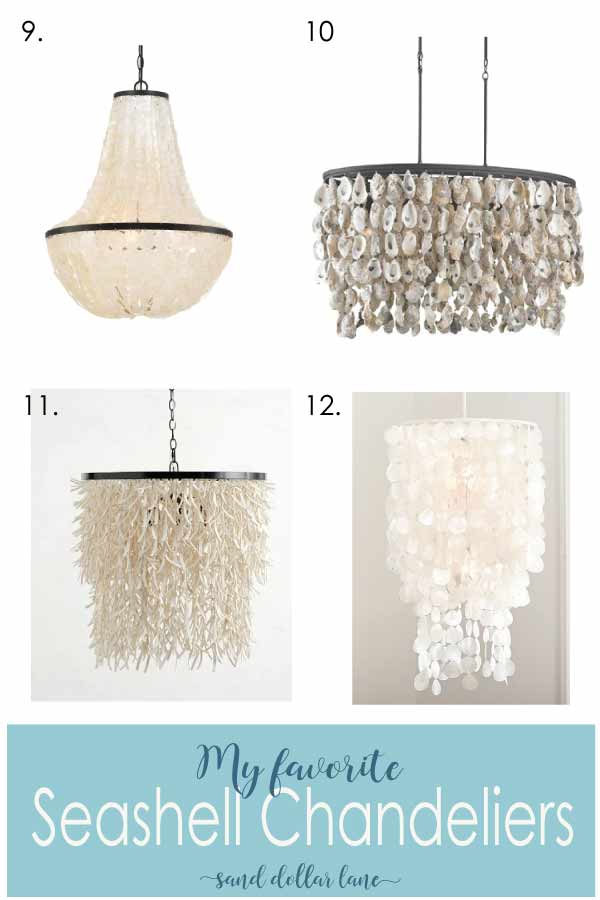 chandeliers made from seashells