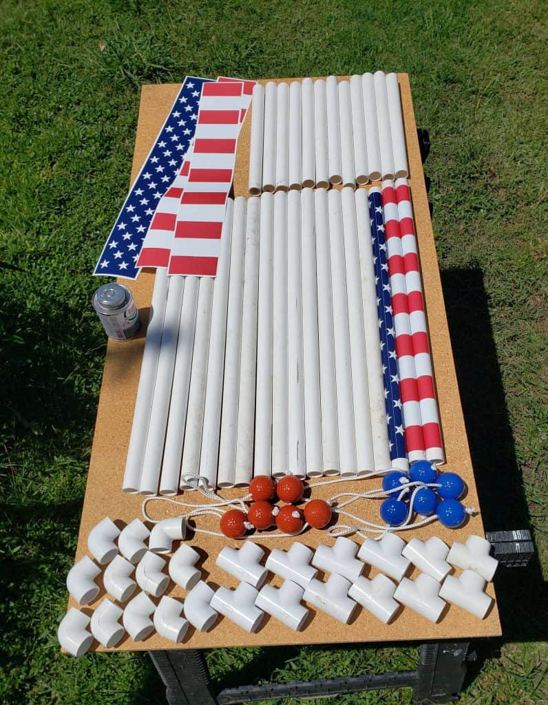 supplies needed to build a ladder golf game