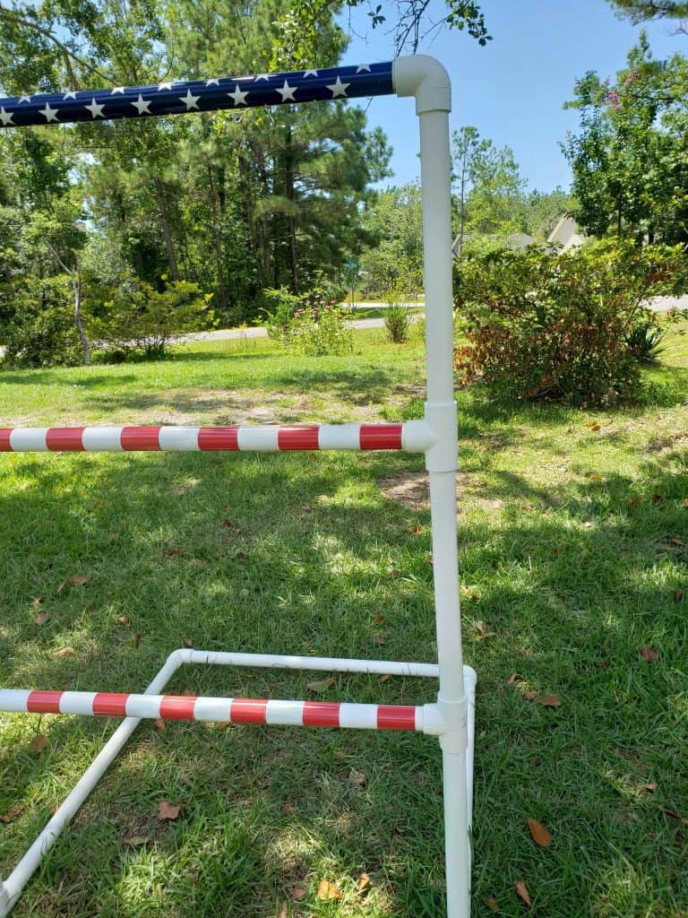 red white and blue ladder golf game
backyard project DIY