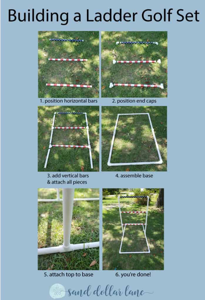 instructions to build a ladder ball set