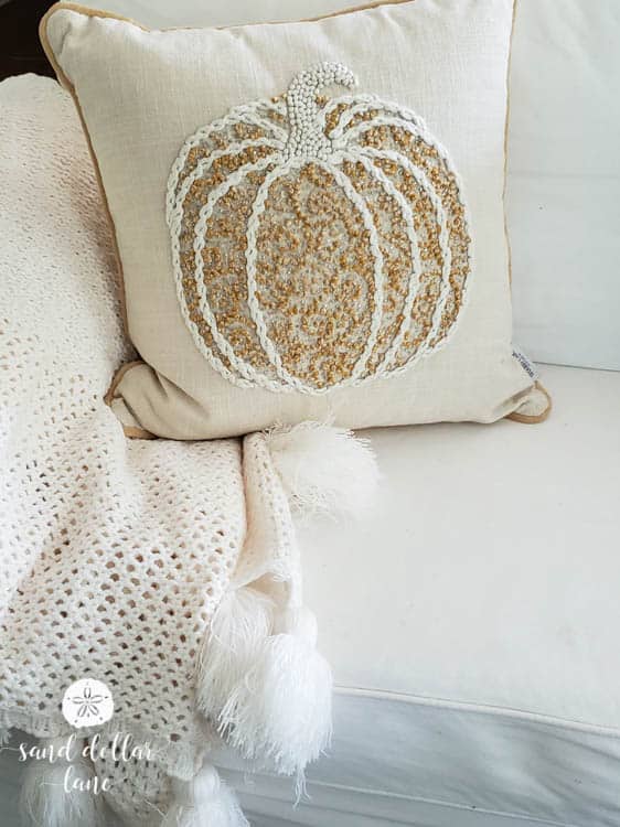 yellow pumpkin pillow