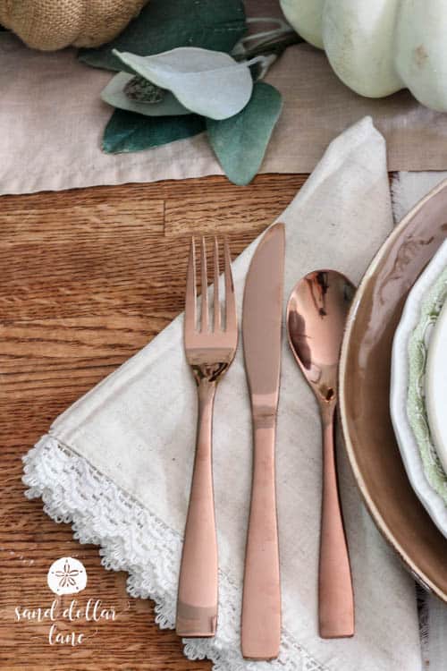 rose gold flatware