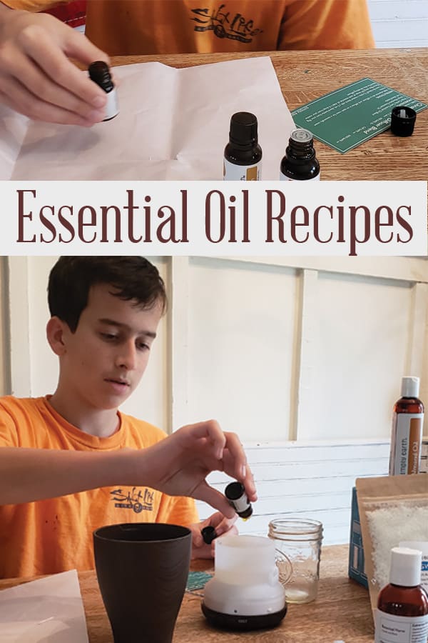 making essential oil recipes with kids