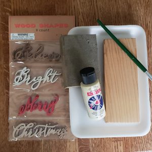 supplies for DIY sign