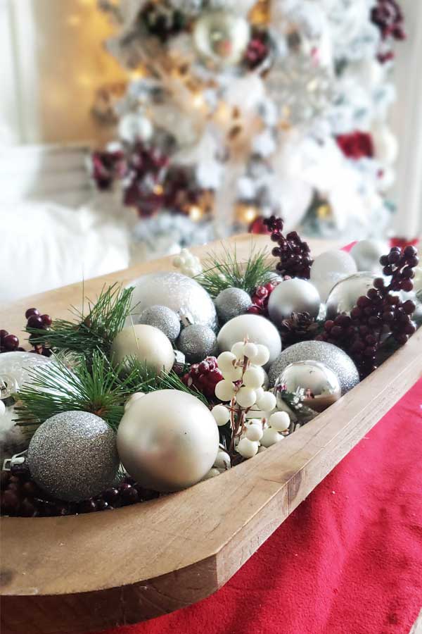 dough bowl with ornaments