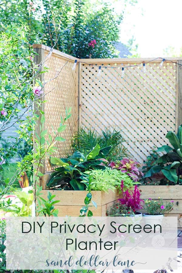 How we built an inexpensive privacy screen with planter