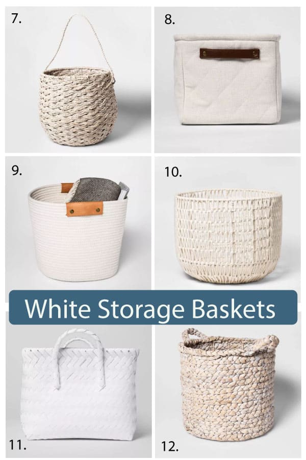 white storage baskets