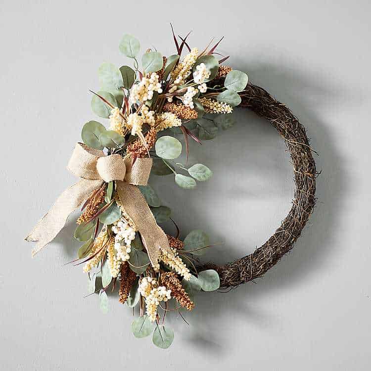 fall porch eucalyptus wreath