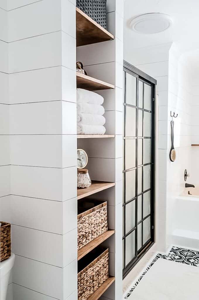 Bathroom Closet Organization Inspiration from Glamorous Versatility