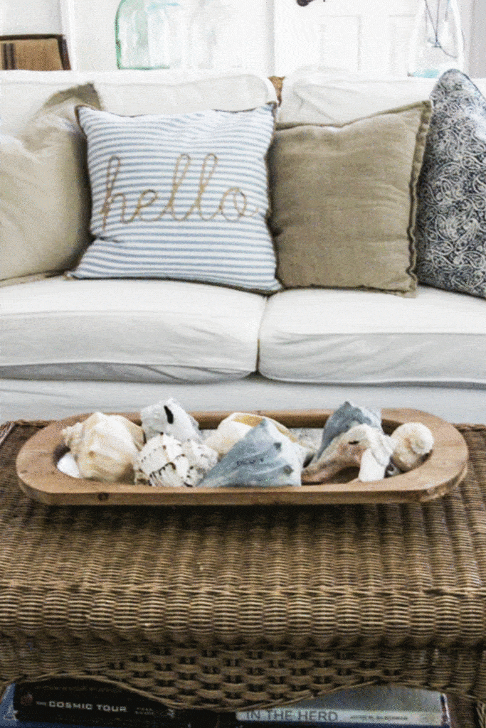 seashells in dough bowl