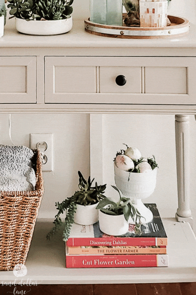 Spring entryway table