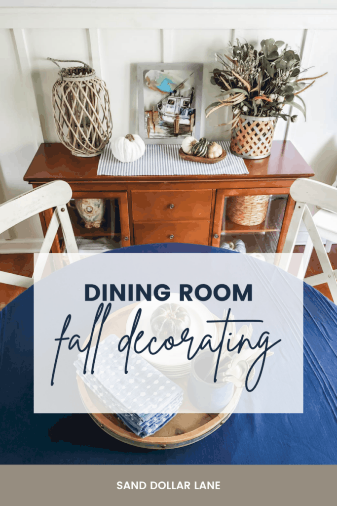 blue fall dining area