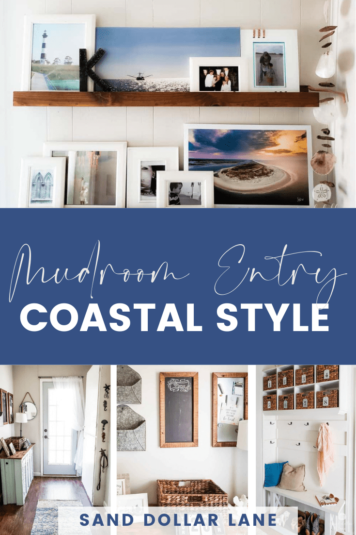 Coastal-style Mudroom Interior With Wall Hooks For Coats And