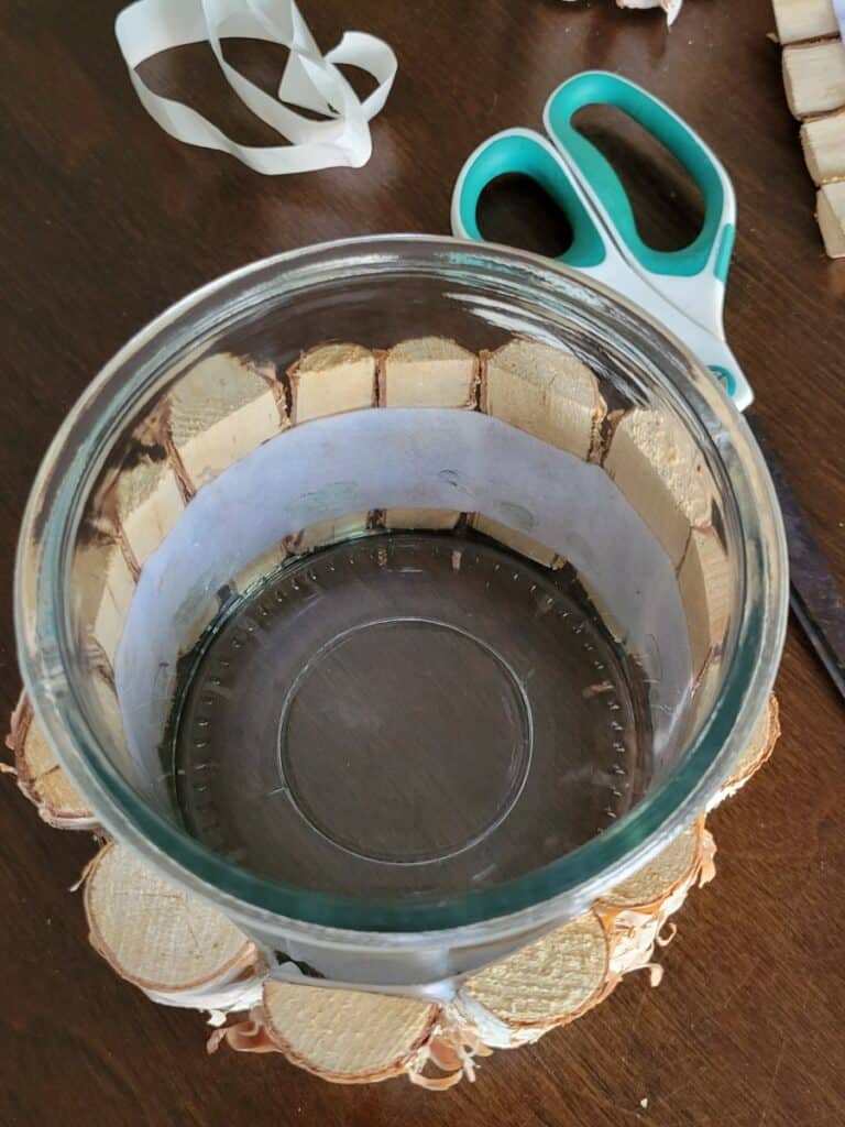 instructions to make a rustic candle holder