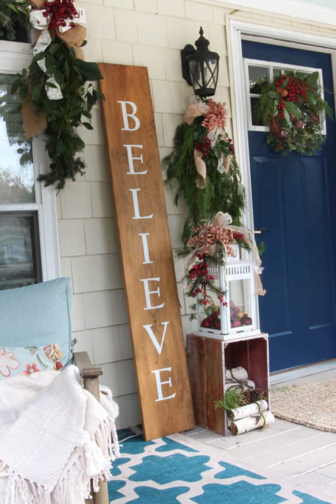 Nature Inspired Christmas Porch