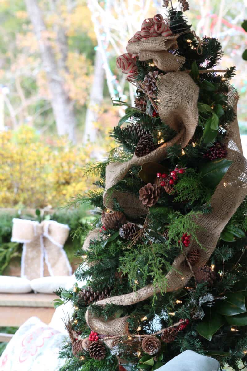 Nature Inspired Christmas Porch -