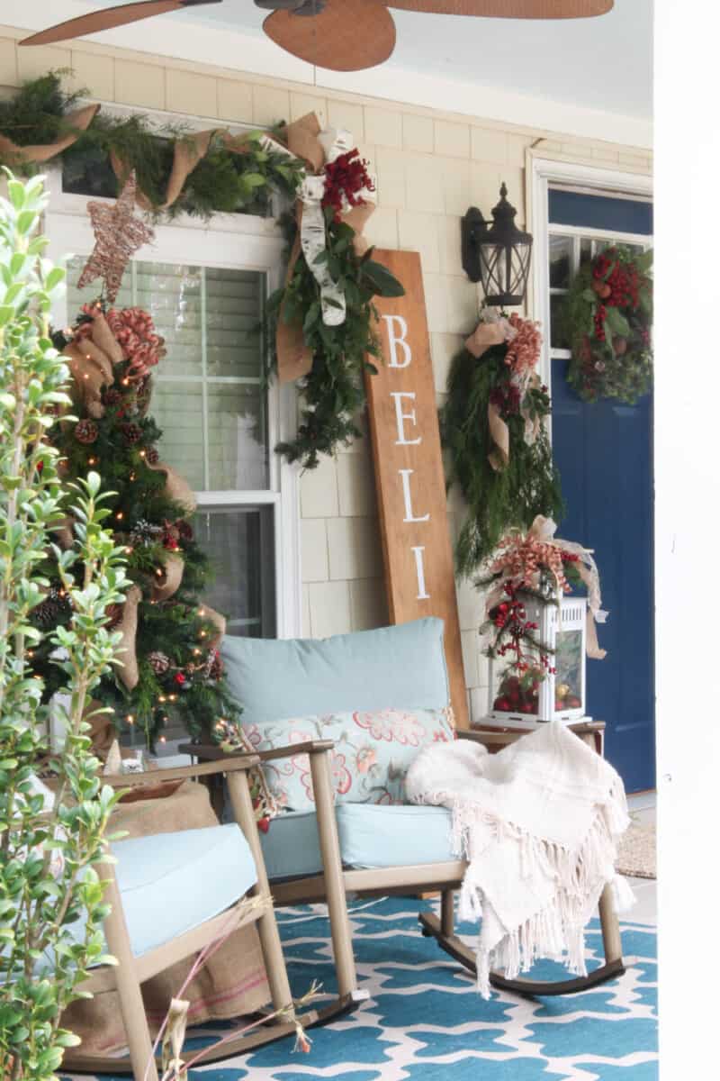 Nature Inspired Christmas Porch