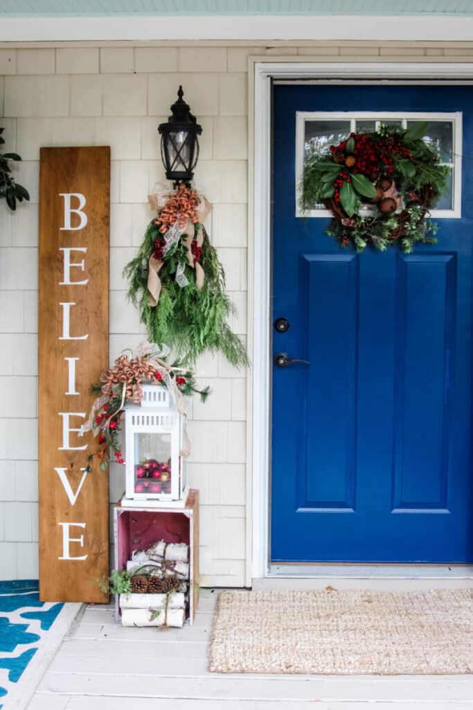 Christmas front porch