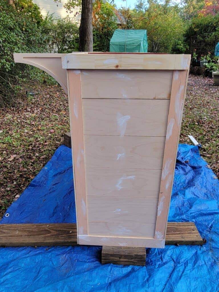 unpainted kitchen island