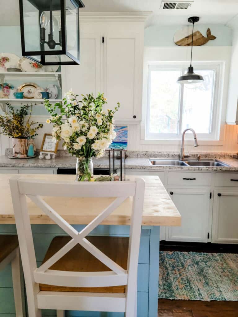 spring decorating in kitchen