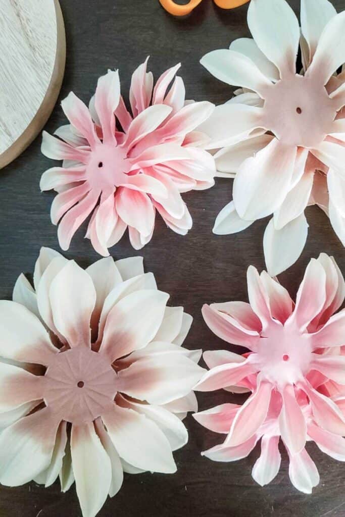 supplies for flower wall hanging tutorial