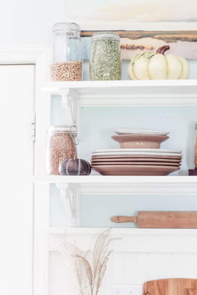 green and brown fall kitchen accessories