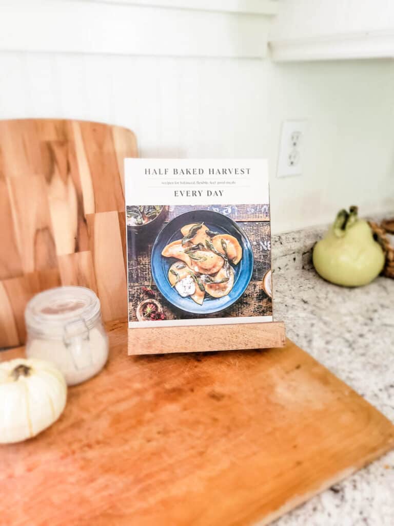 half baked harvest book on kitchen counter