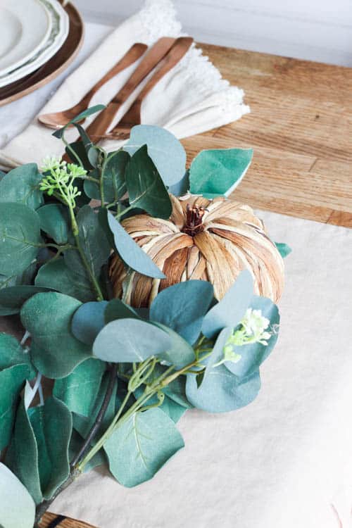 eucalyptus fall table decor