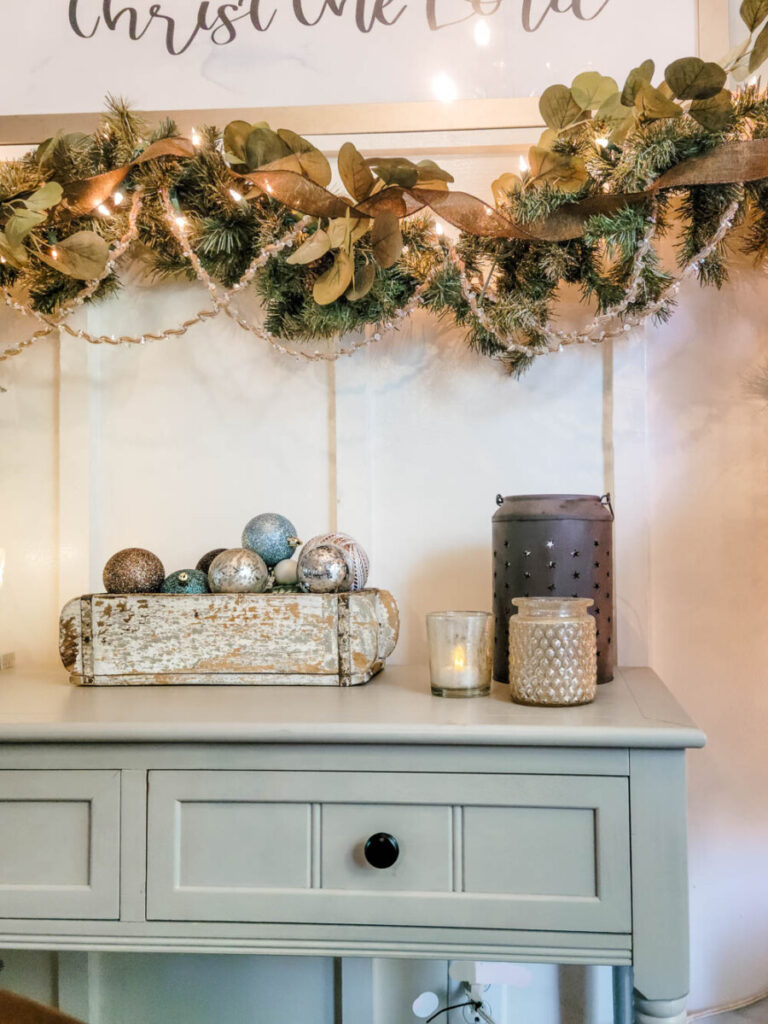 rustic bronze Christmas decor